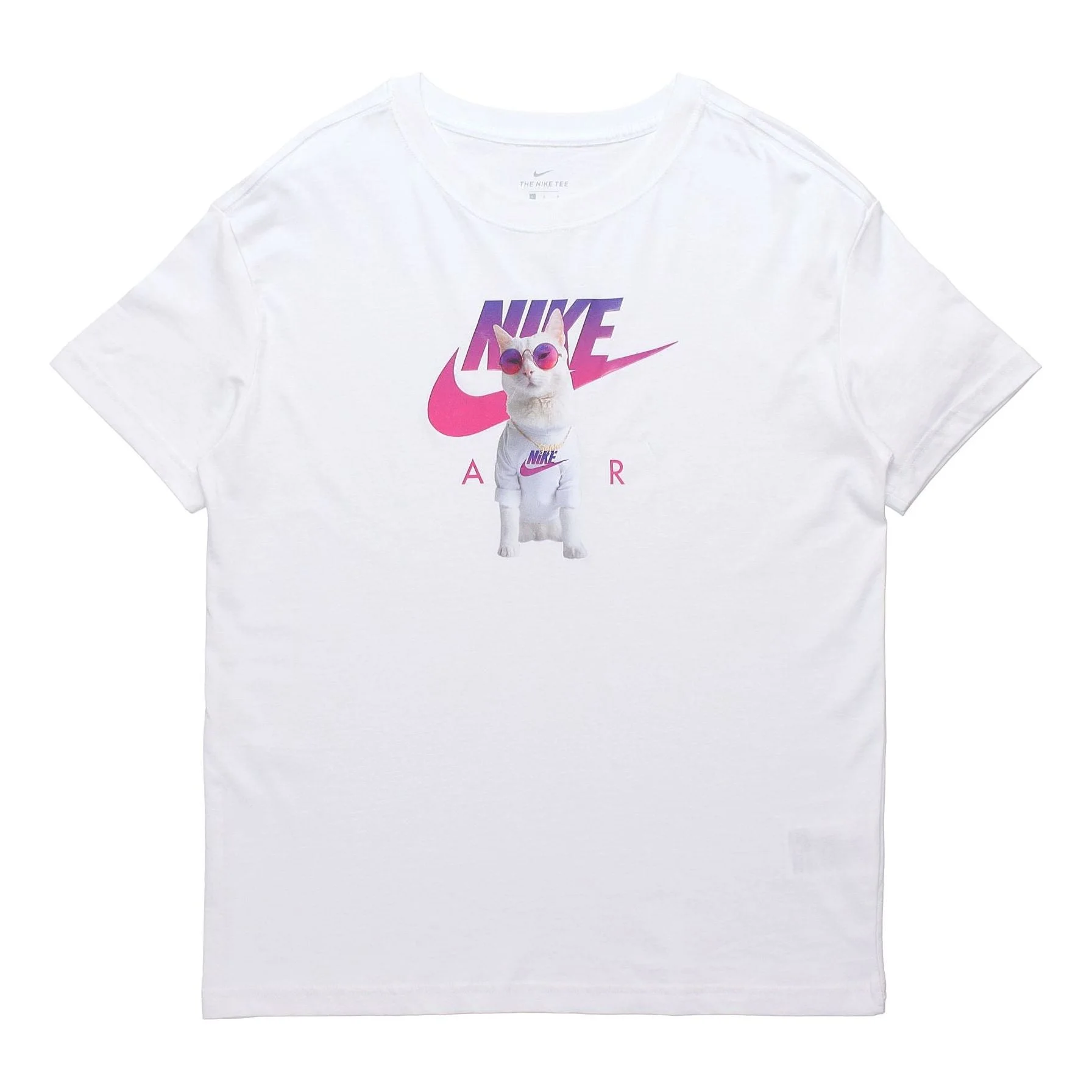 (WMNS) Nike AS W Nike Sportswear Tee BOY INSTACAT White DD1496-100 - 1