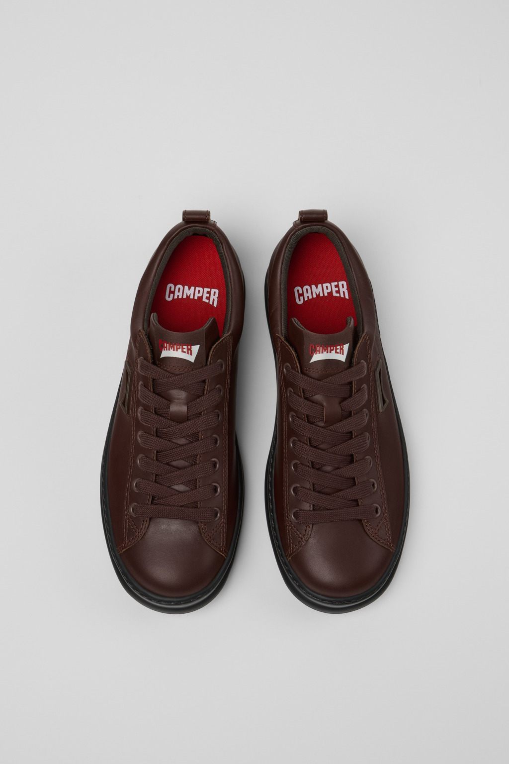 Brown Leather Sneakers for Men. - 4