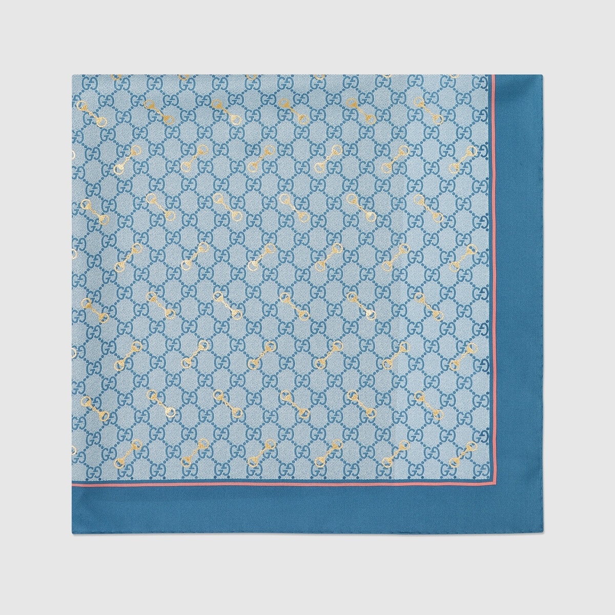 GG print with Horsebit silk carré - 2