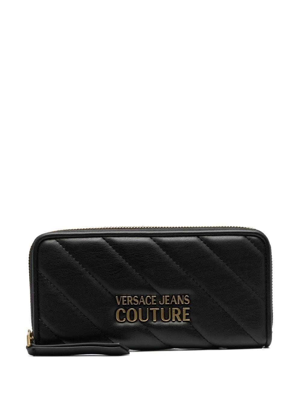 logo-lettering faux leather purse - 1