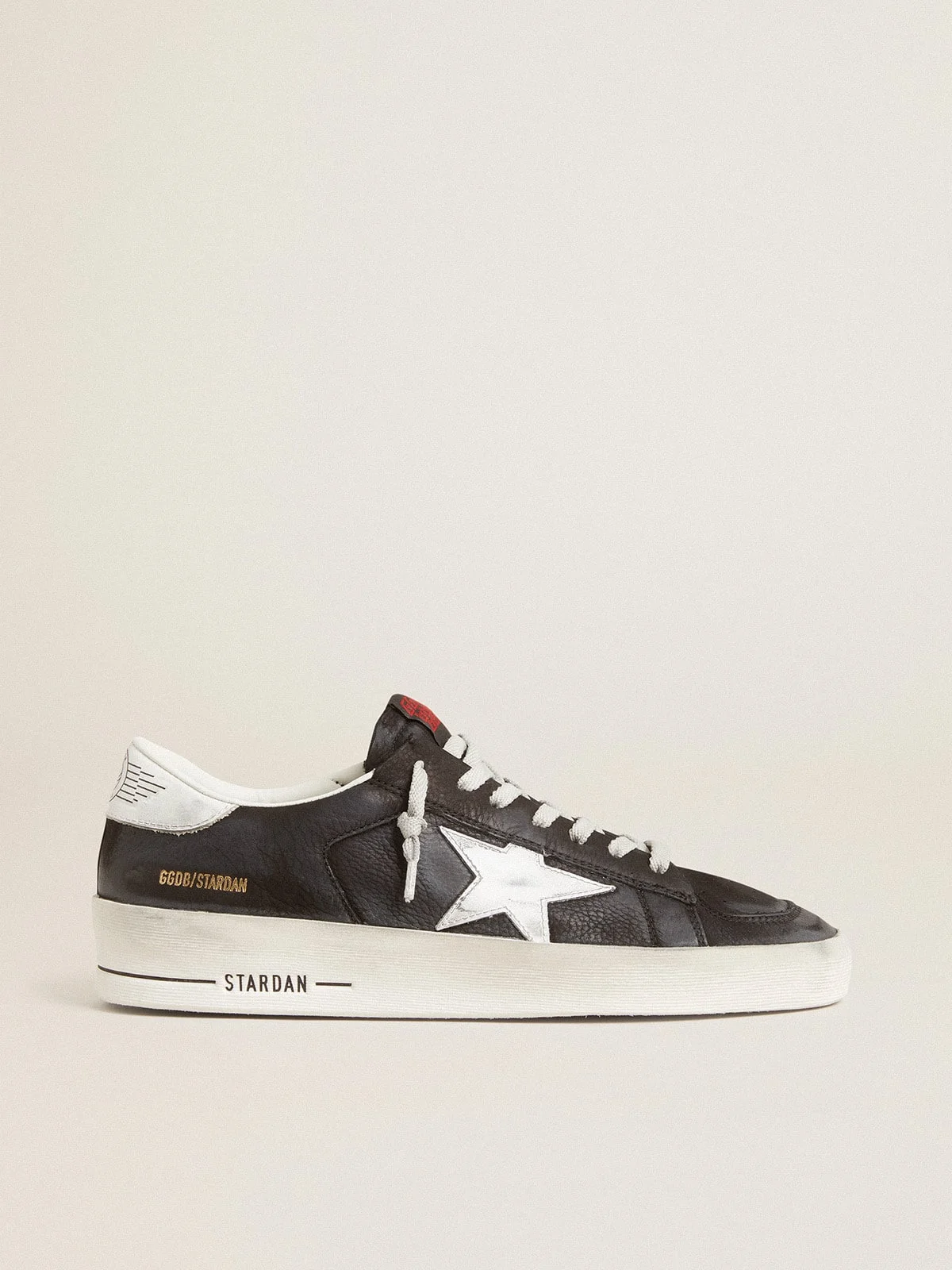 Stardan in black nubuck and mesh with gray leather star and heel tab - 1