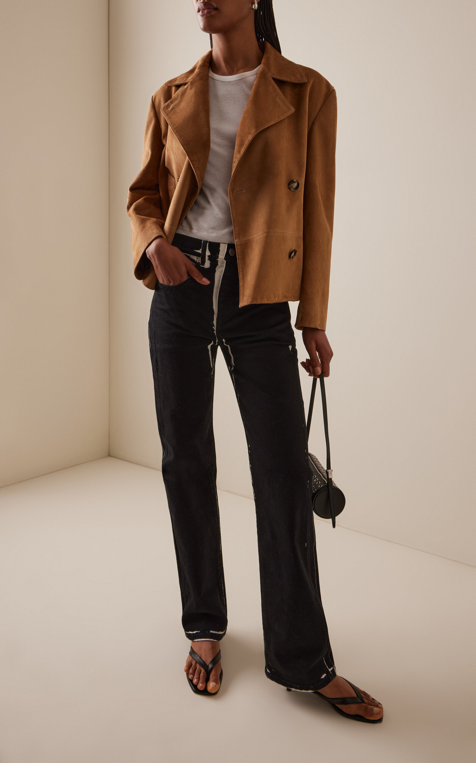Nola Suede Trench Coat tan - 2