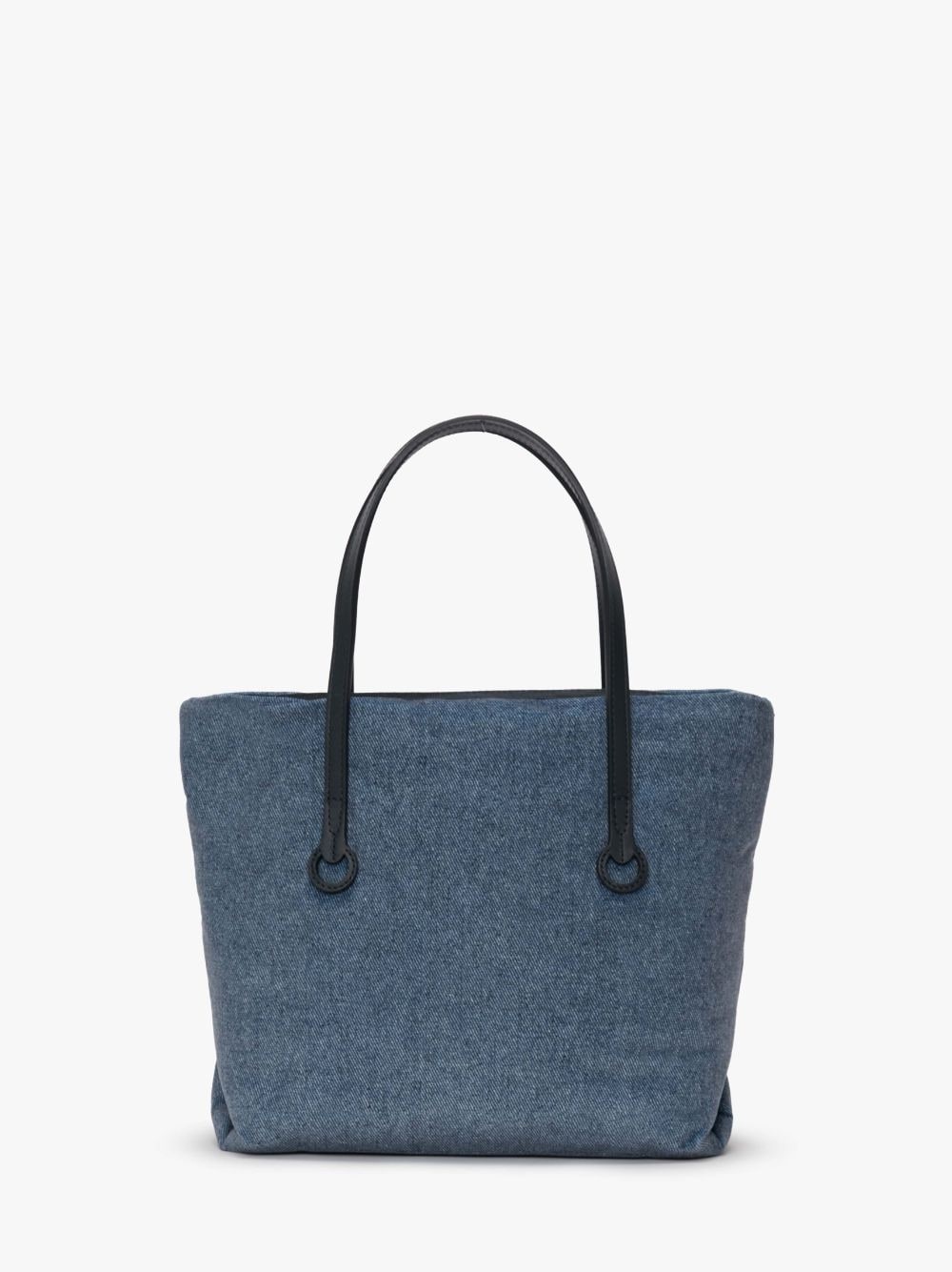 SMALL PUFFY ANCHOR TOTE - VELVET PRINTED DENIM TOTE BAG - 4