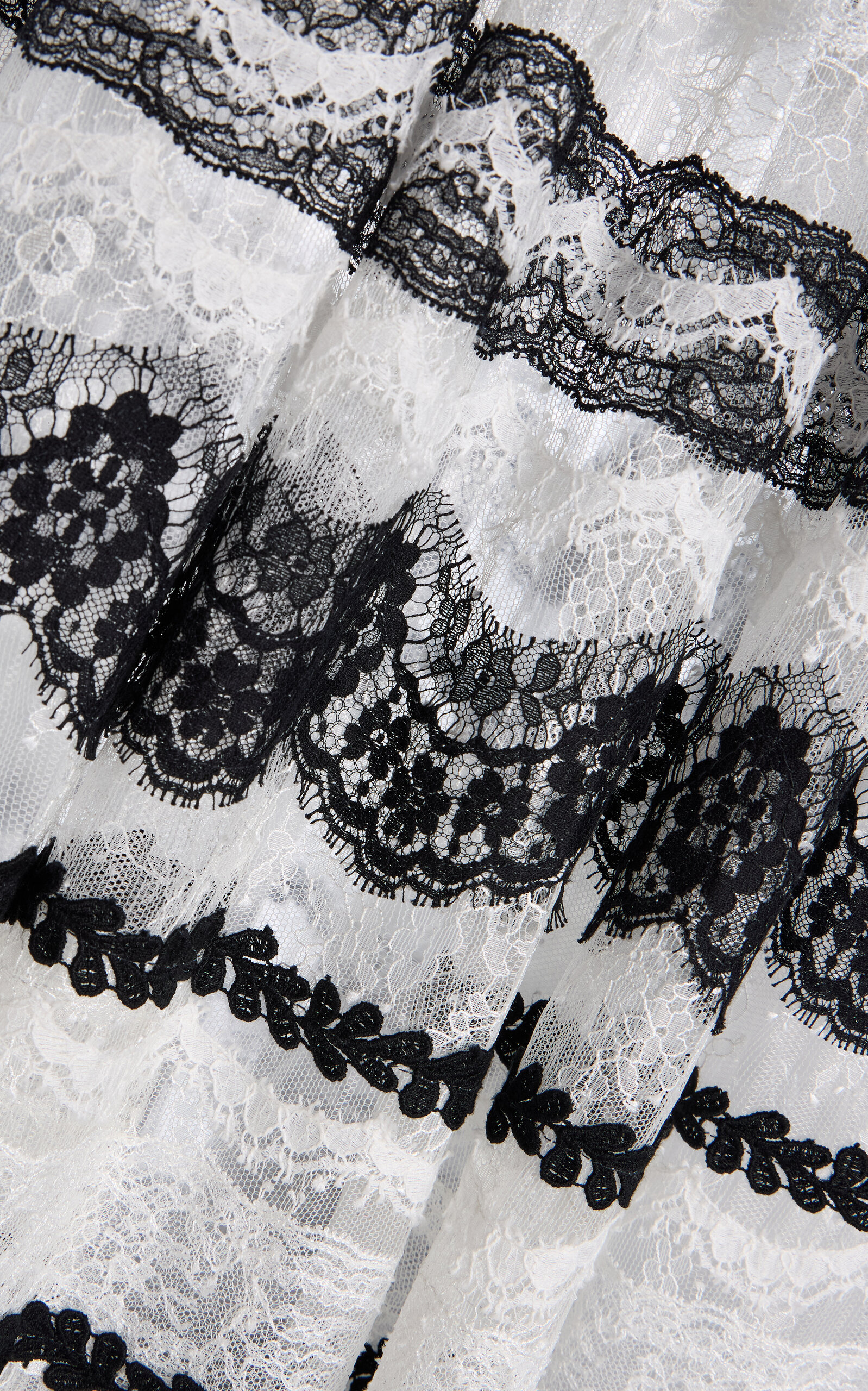 Lace-Detailed Maxi Skirt black/white - 7