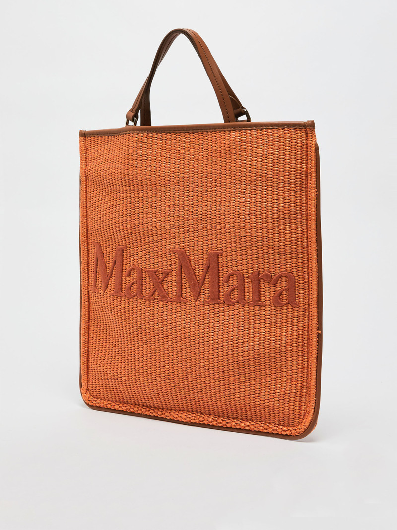 Max Mara EASYBAG Woven straw tote bag outlook