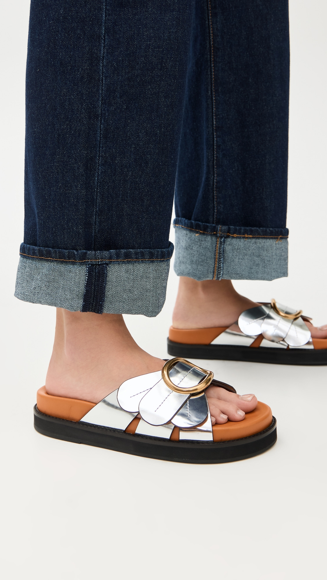 Silver Daisy Slides - 1