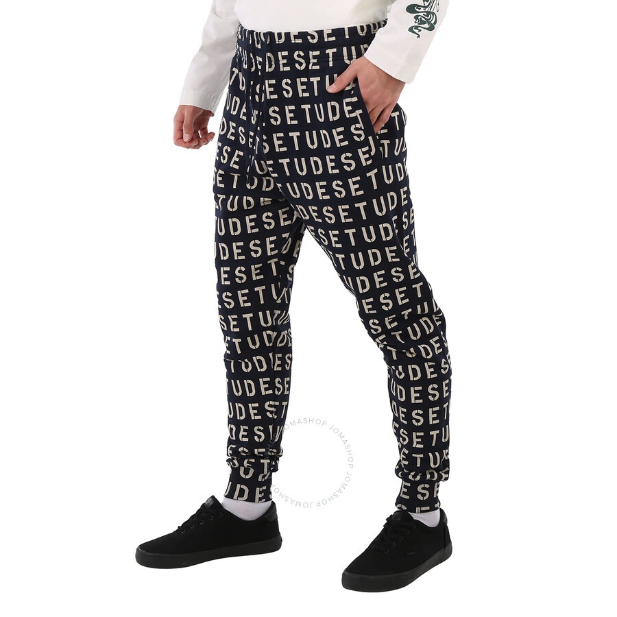 Etudes Men's Tempra Stencil Logo All-Over Pants - 2