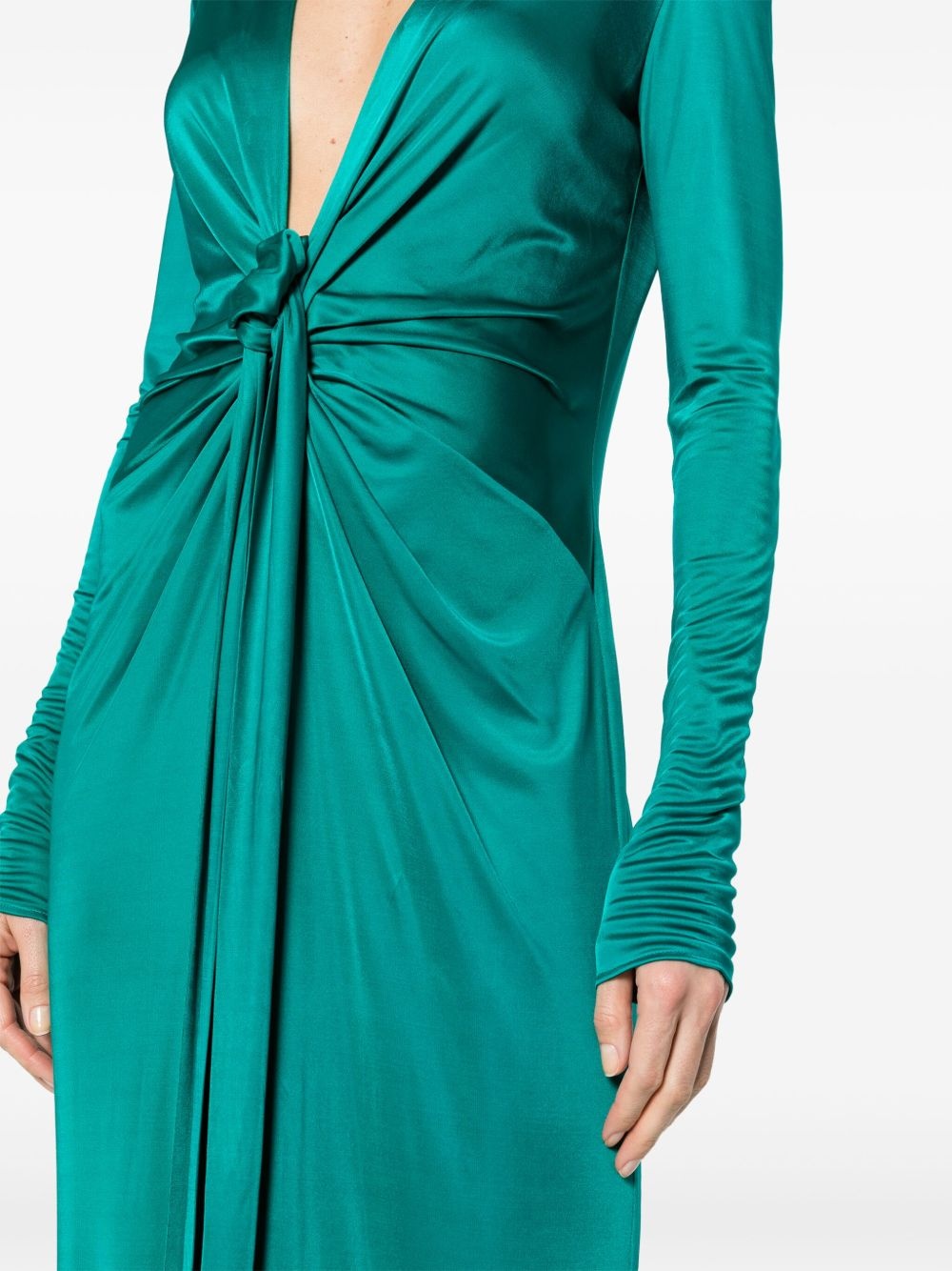 plunging concealedV-neck gown - 5