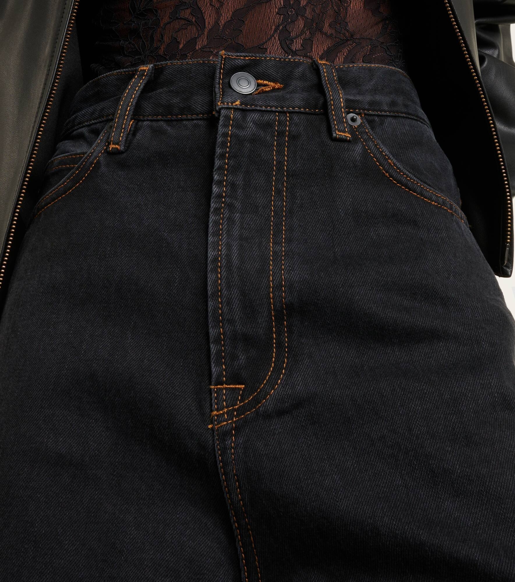 High-rise straight jeans - 4