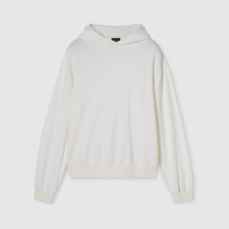 Cashmere blend sweatshirt with embroidery 1