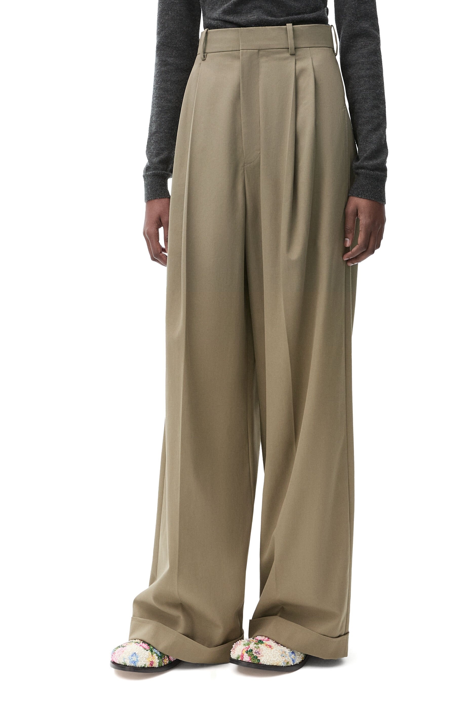 Pleated trousers in cotton and silk - 3