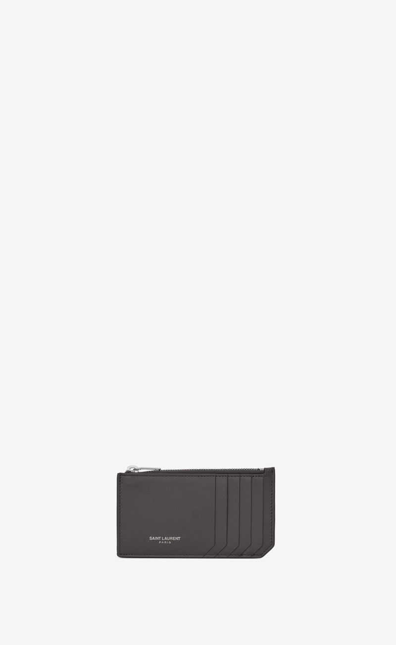 fragments zipped card case in matte leather 1