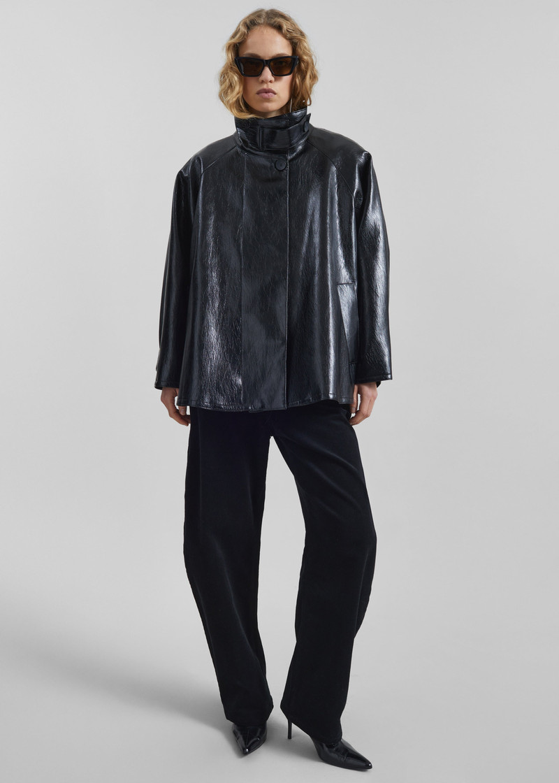 Dalaro Faux Leather Swing Jacket - Black 3