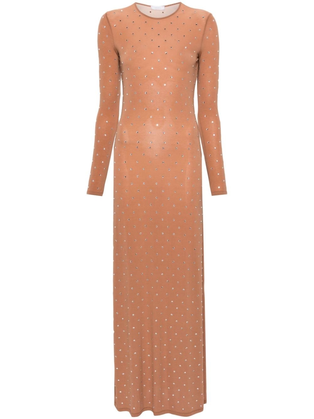 crystal-embellished maxi dress - 1