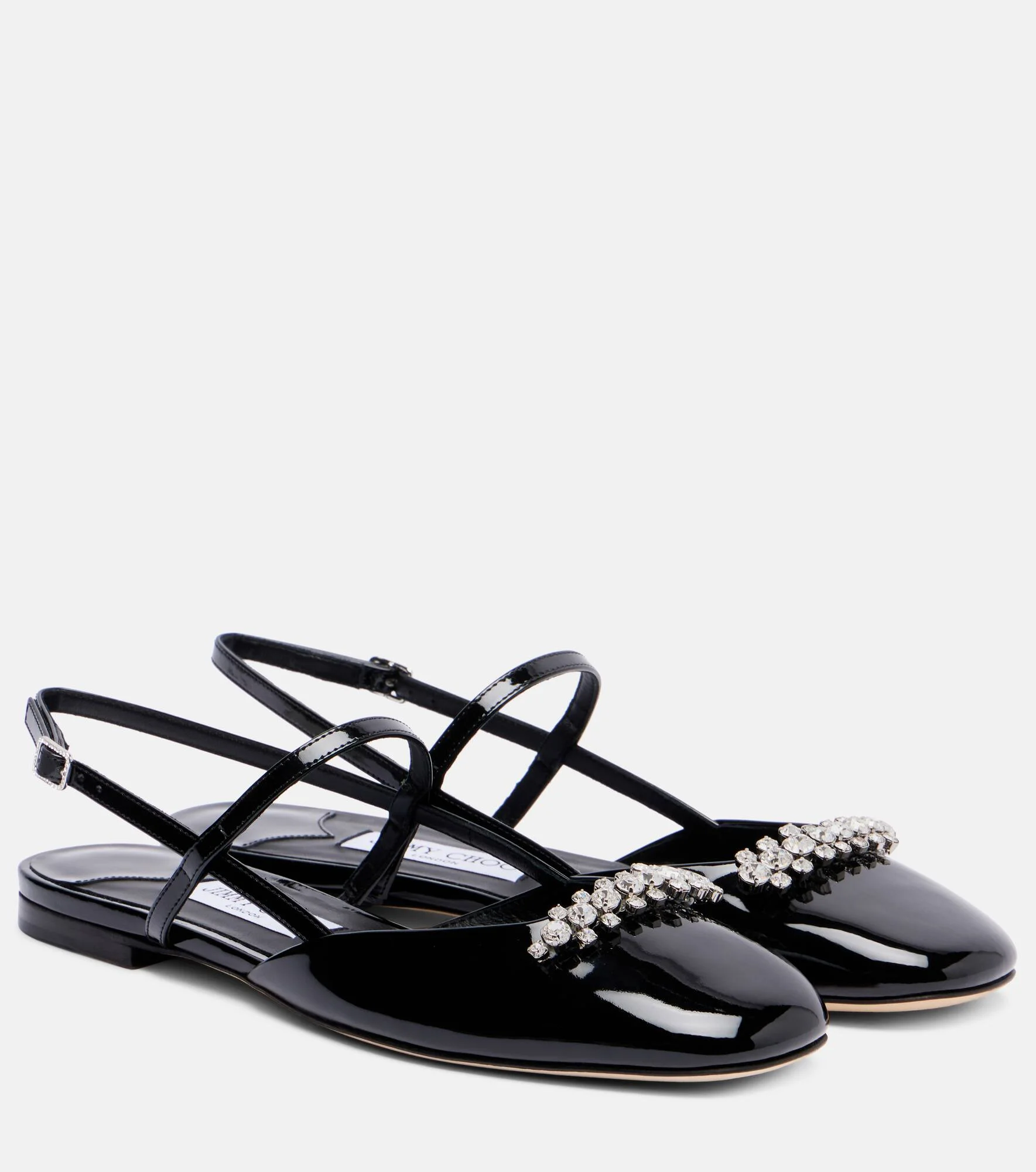 Belinda embellished patent leather flats - 1