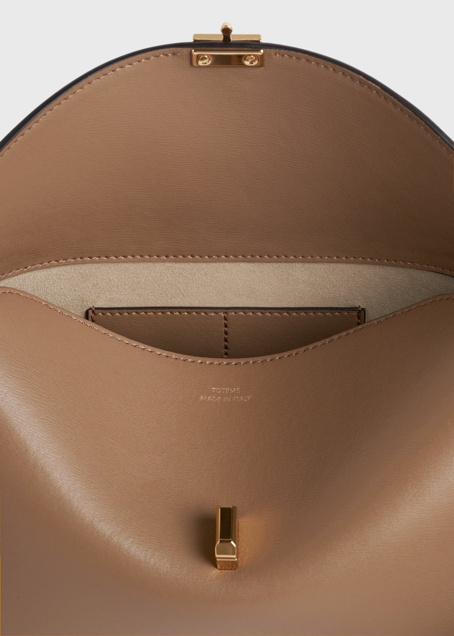 T-Lock leather clutch camel - 7