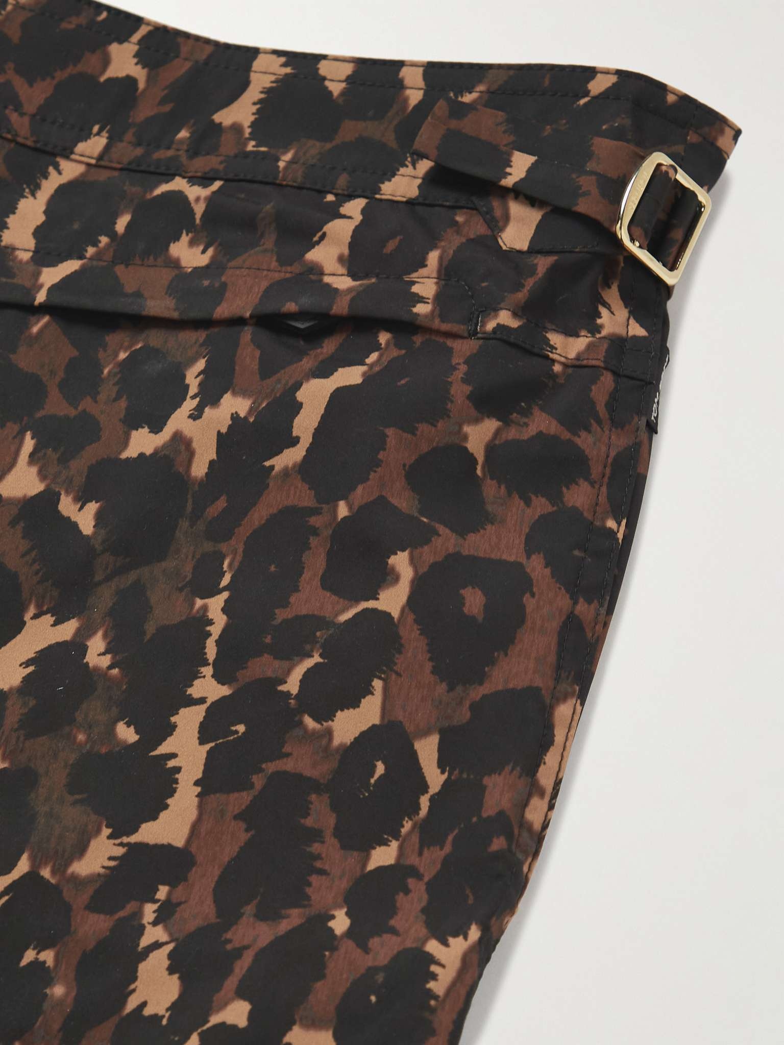 Slim-Fit Short-Length Leopard-Print Swim Shorts - 5