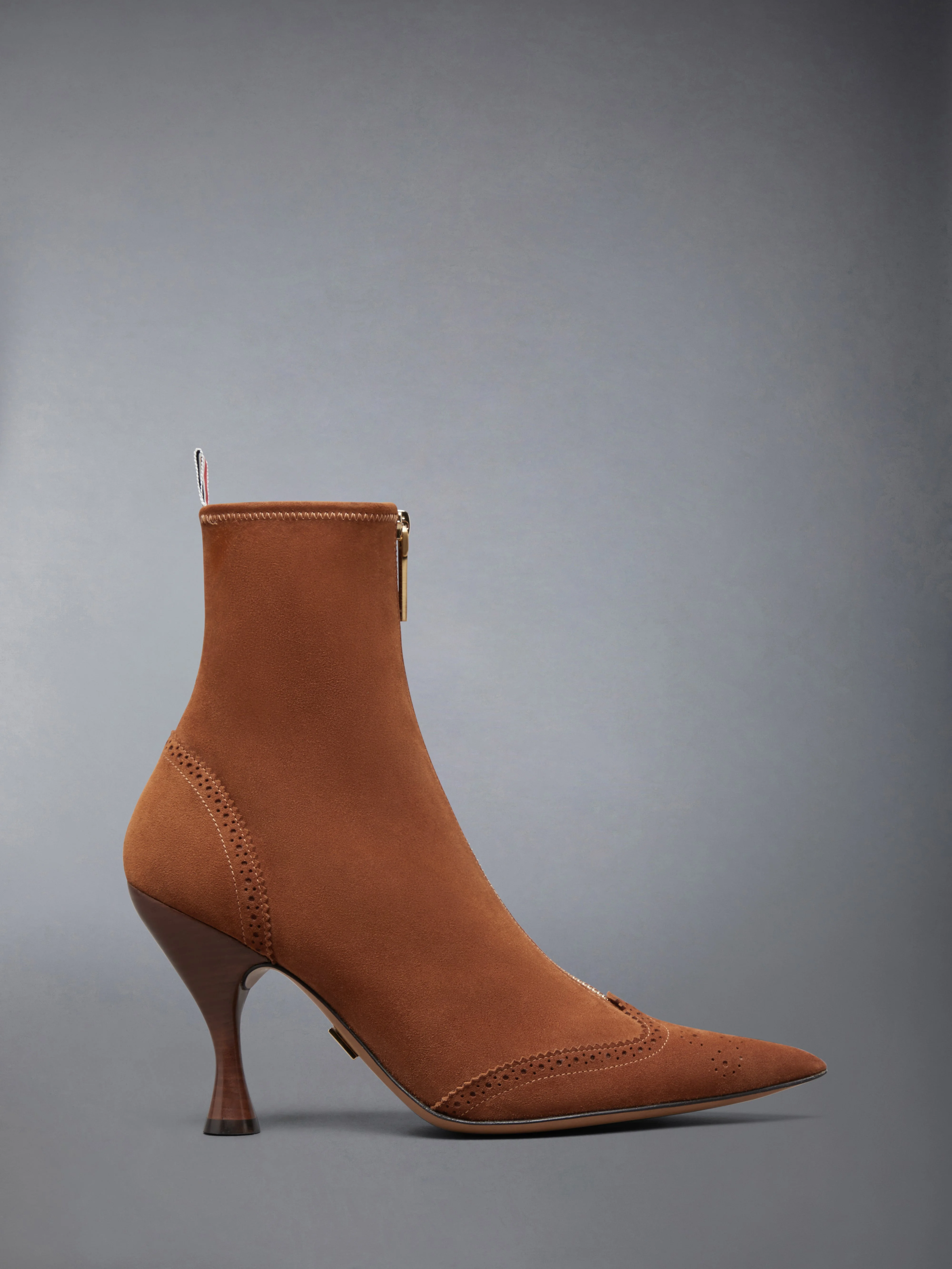 SUEDE WINGTIP BOOTIE 90MM - 1