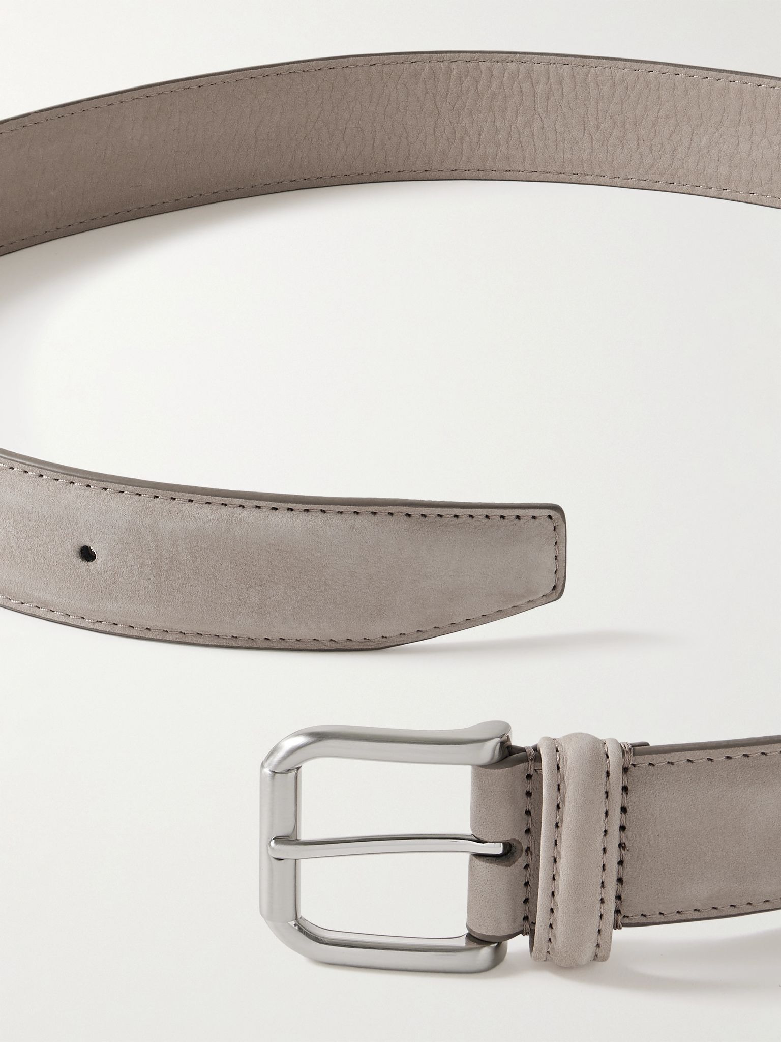 3.5cm Nubuck Belt Taupe - 2