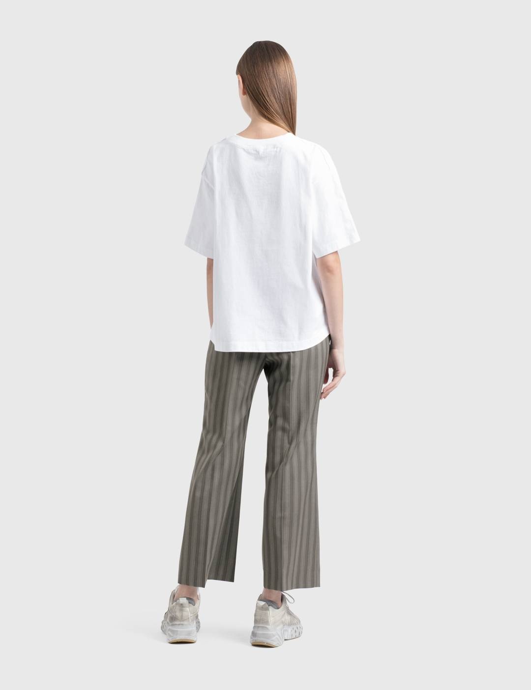 Flared Pinstripe Trousers - 2