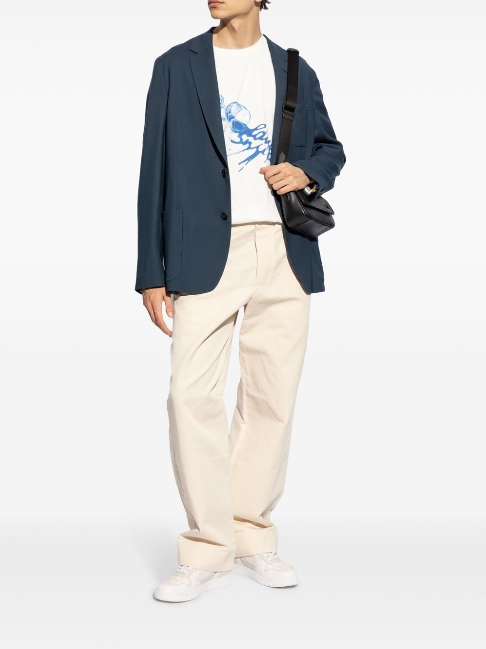 single-breasted wool blazer - 2