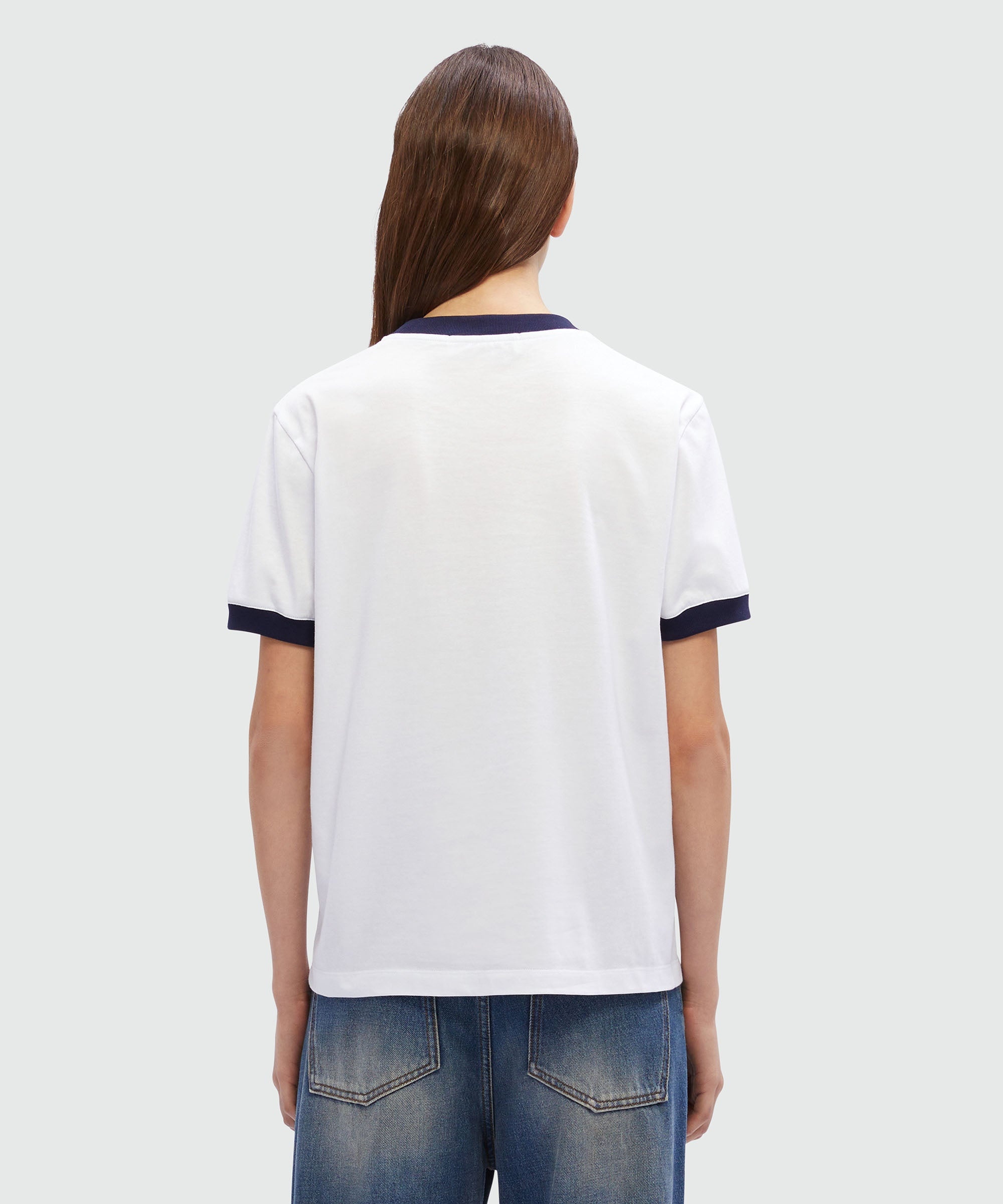 White cotton T-Shirt with MSGM Sailor Kitten print - 3
