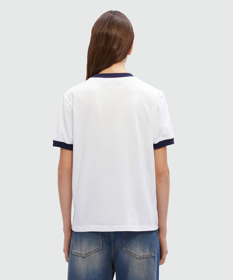 White cotton T-Shirt with MSGM Sailor Kitten print 3