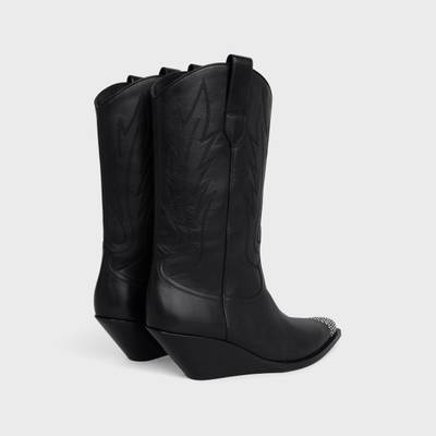 CELINE CELINE MOON HIGH BOOTS WITH STRASSED TOE CAP in Calfskin outlook