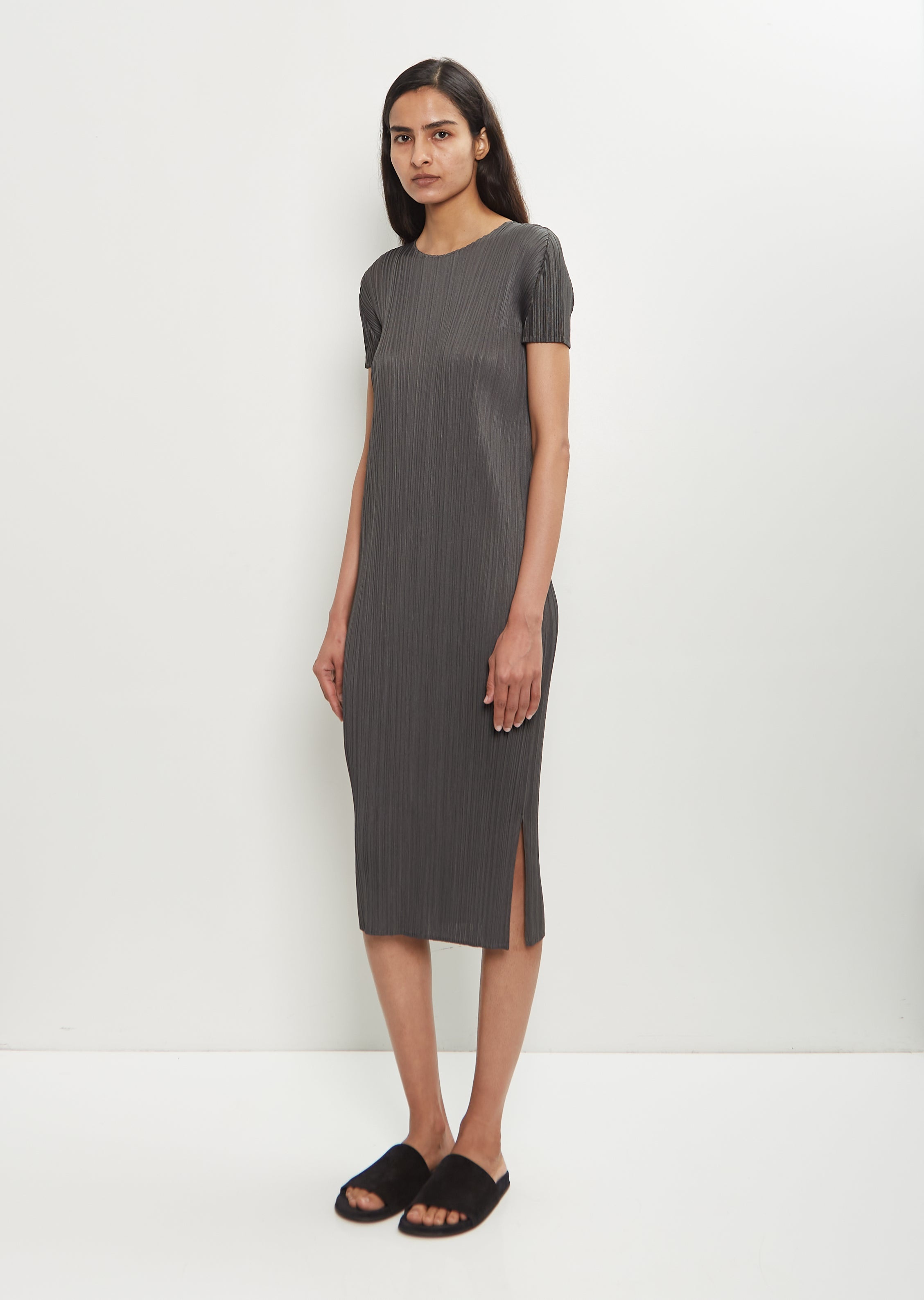 Short Sleeve Midi Dress - 4
