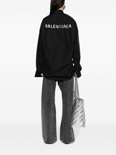 BALENCIAGA logo-embellished cotton shirt outlook