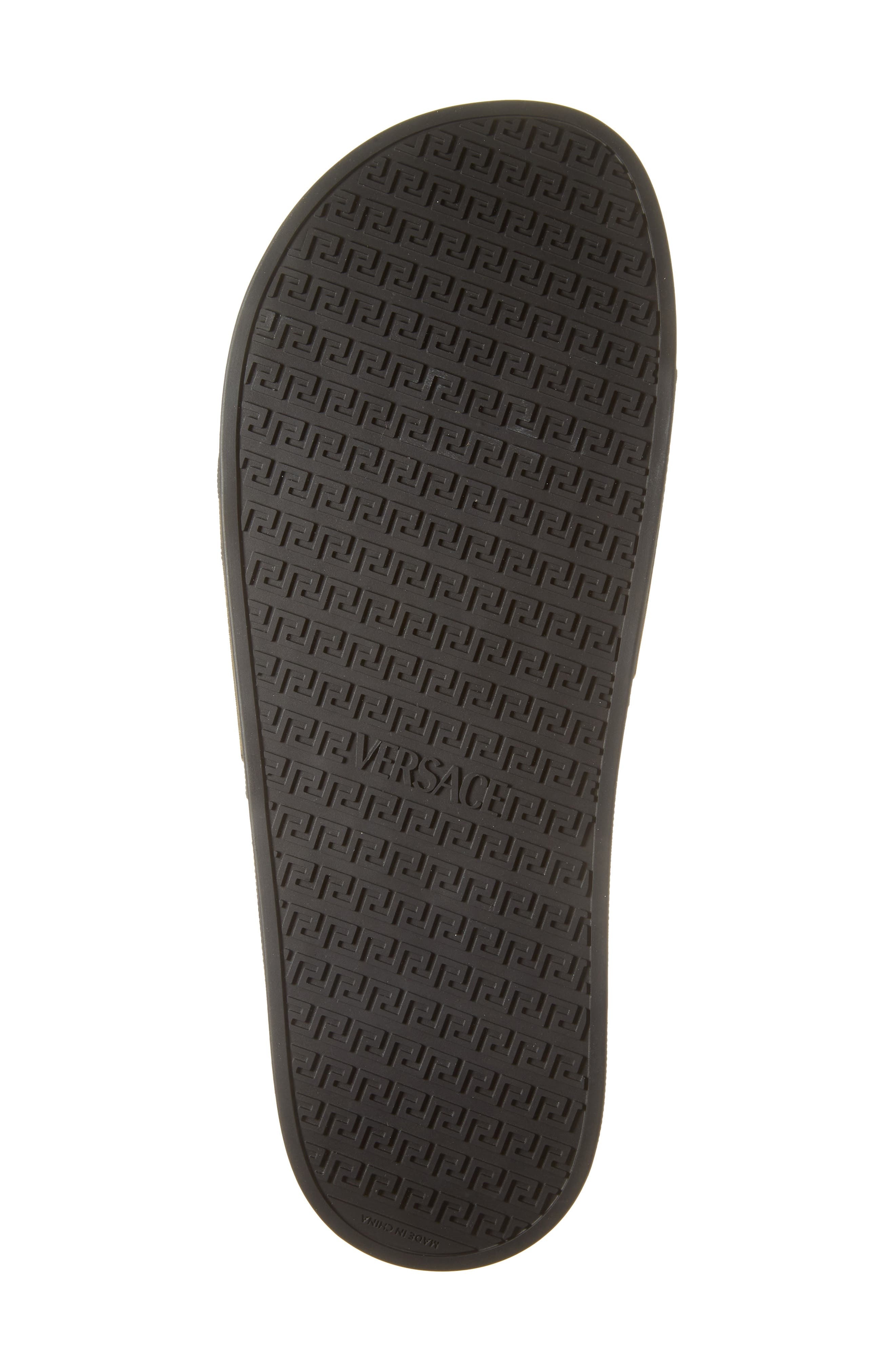 Versace Logo Pool Slide in Black Gold at Nordstrom - 6