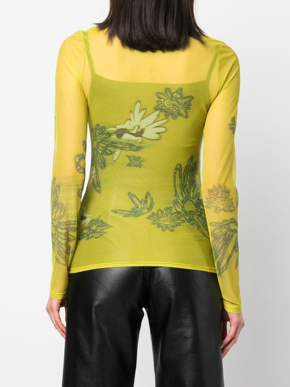 lace-embroidered long-sleeve top - 4