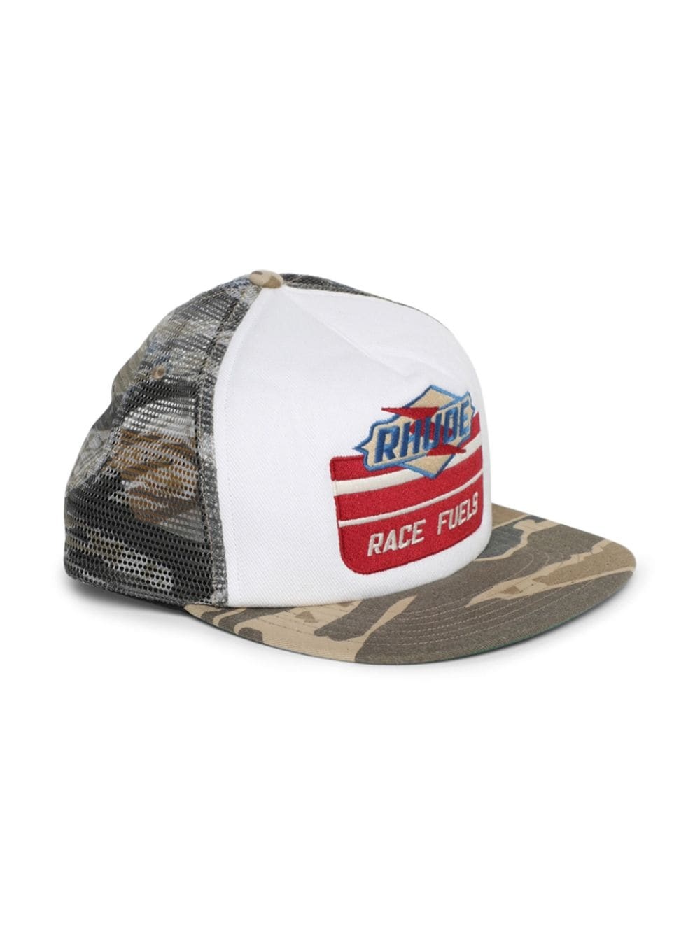 logo-embroidered camouflage-print cap - 2