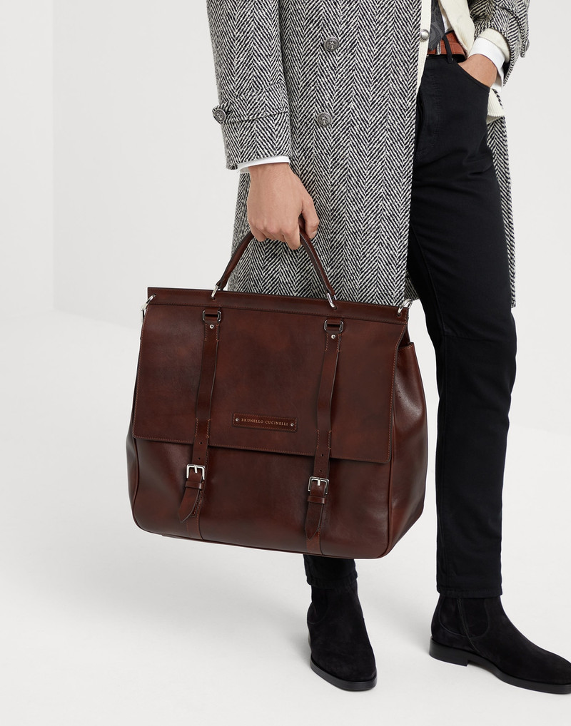 Calfskin casual briefcase 4