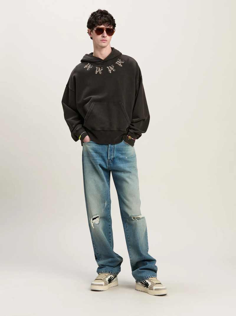 Palm Angels Monogram Series Loose Fit Denim Pants outlook