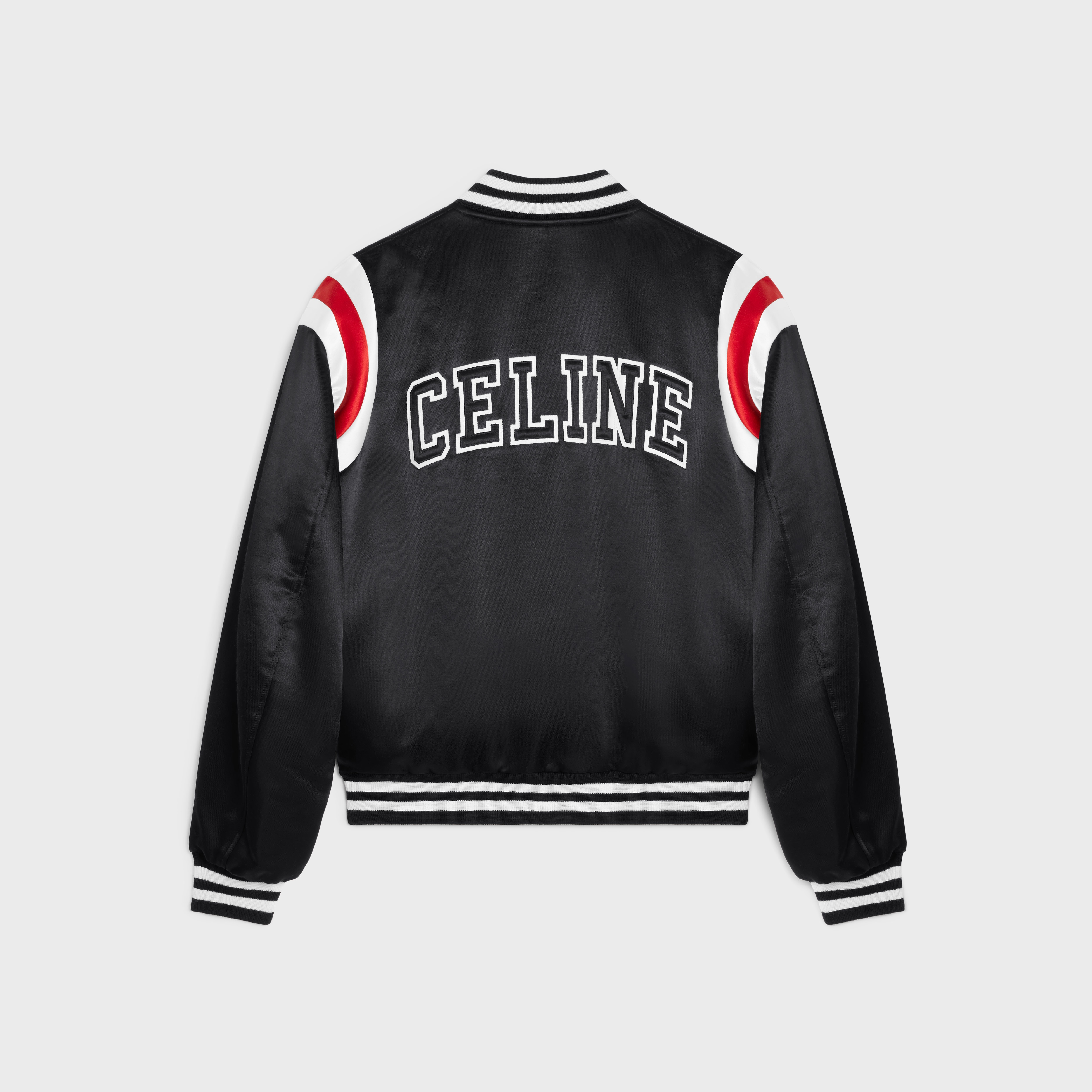 ジャケット CELINE OVERSIZED BOMBER JACKET IN CALFSKIN CELINE Celine bomber jacket in thick satin | REVERSIBLE