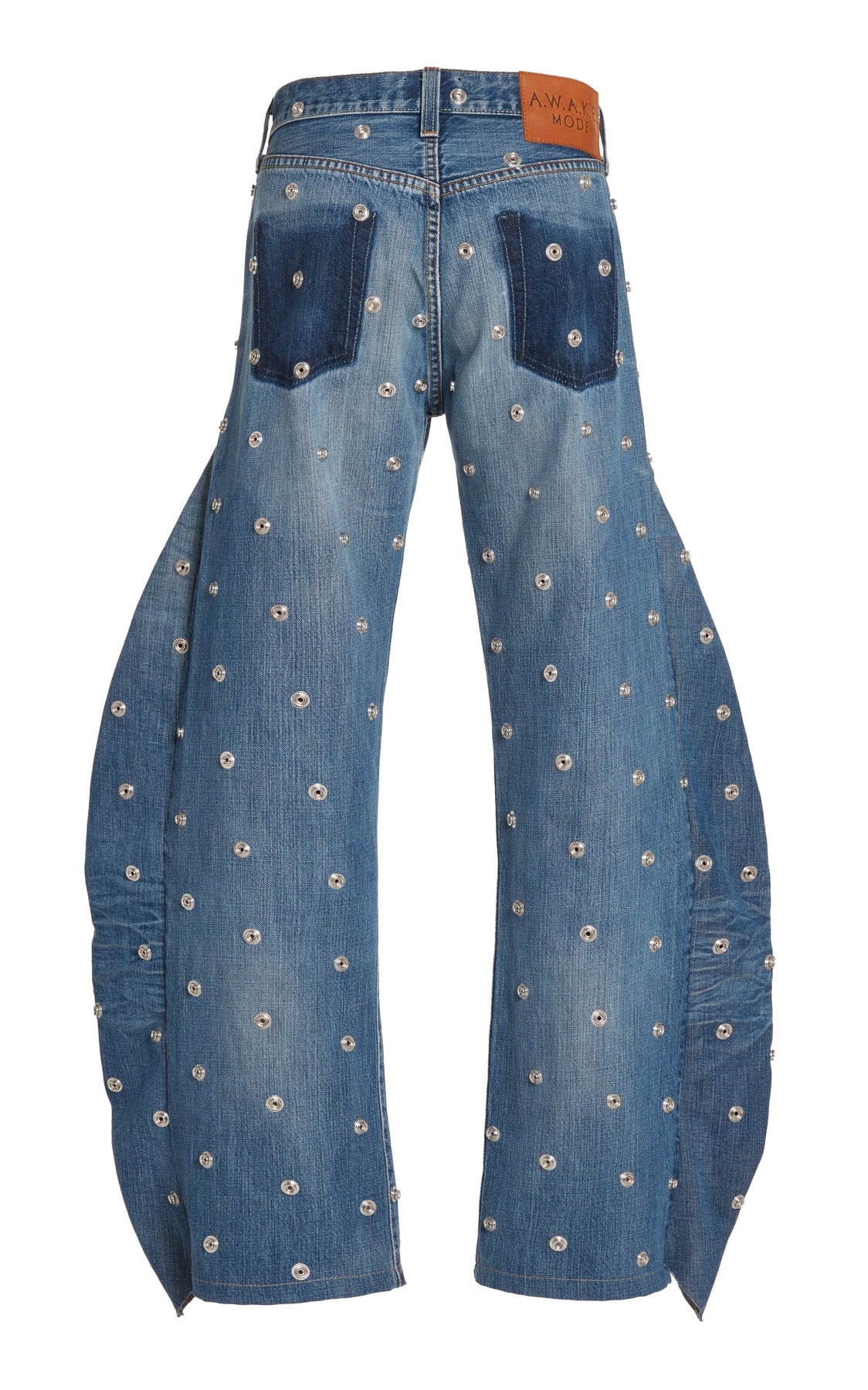 STUDDED ORGANIC JEANS BLUE DENIM - 13