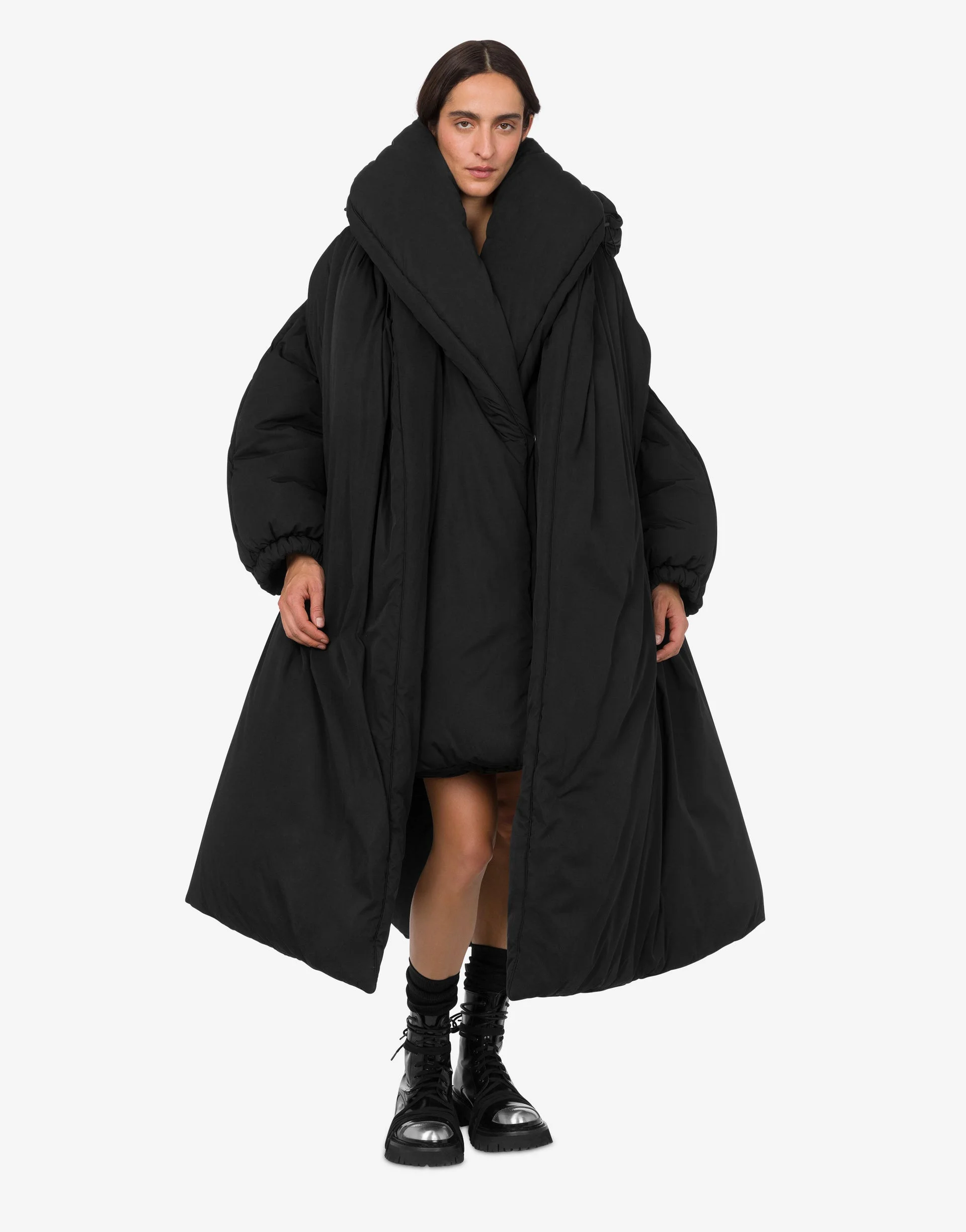 OVERSIZED DOWN JACKET IN TECHNICAL FABRIC - 1