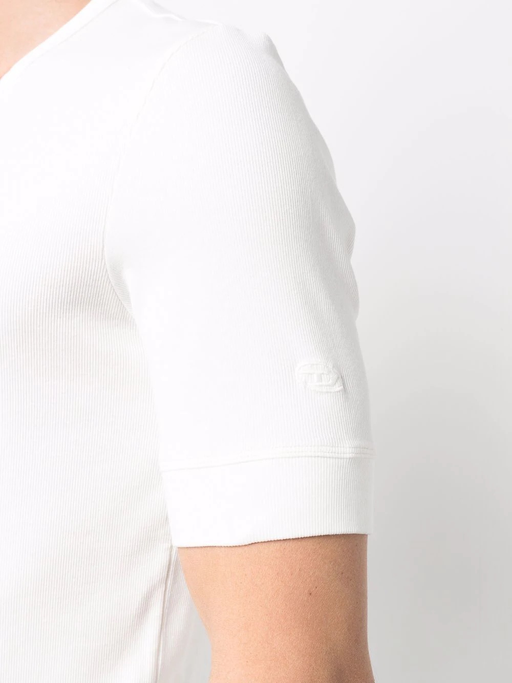 ribbed stretch-cotton T-shirt - 5