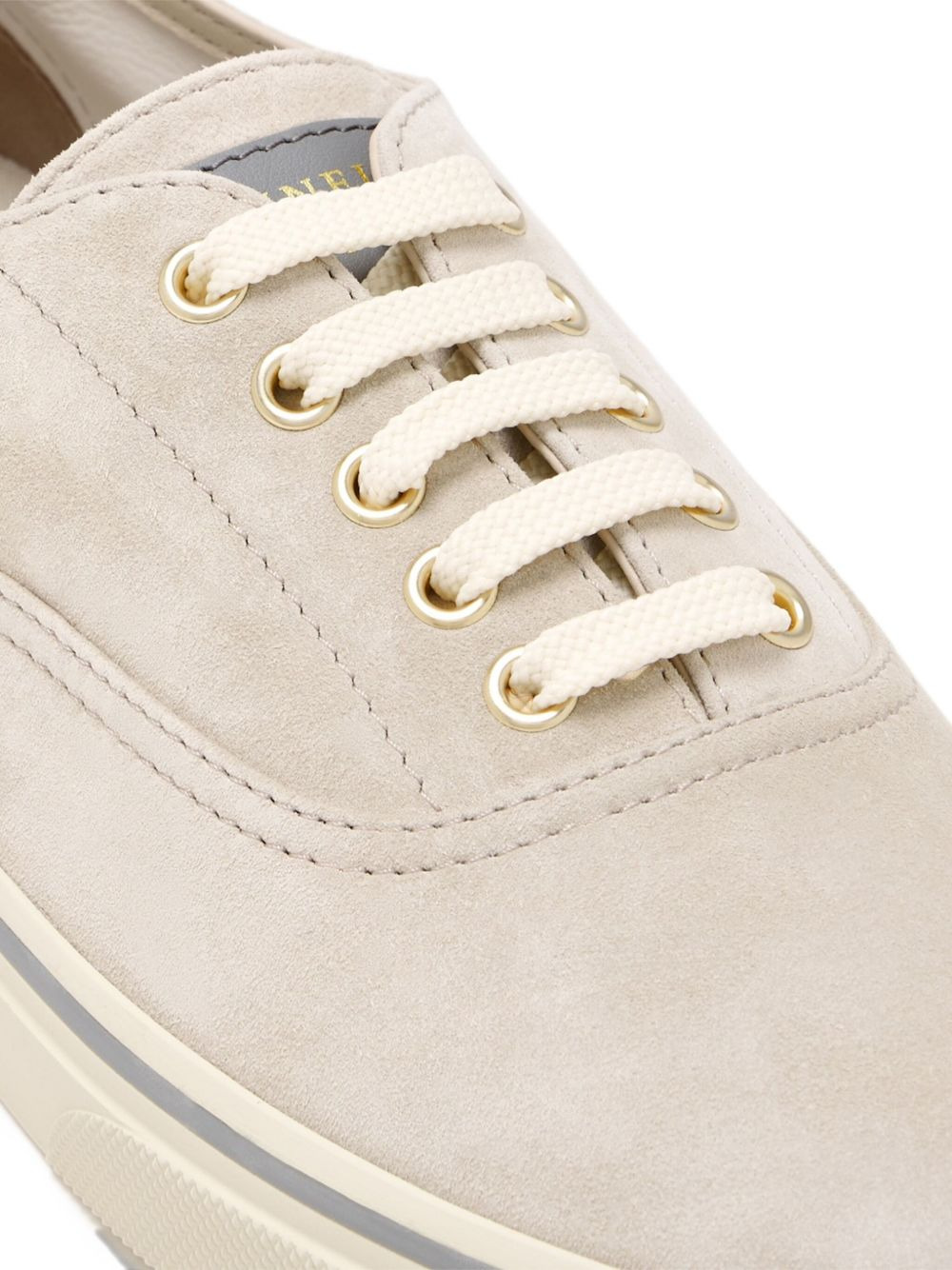 suede lace-up sneakers - 3