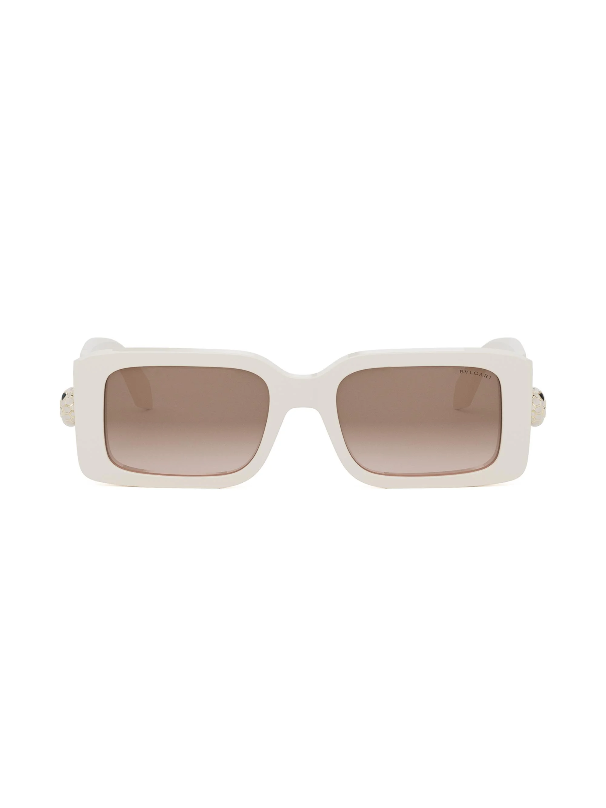 Women's Serpenti Forever 53MM Rectangular Sunglasses - Ivory Gold Brown - 1