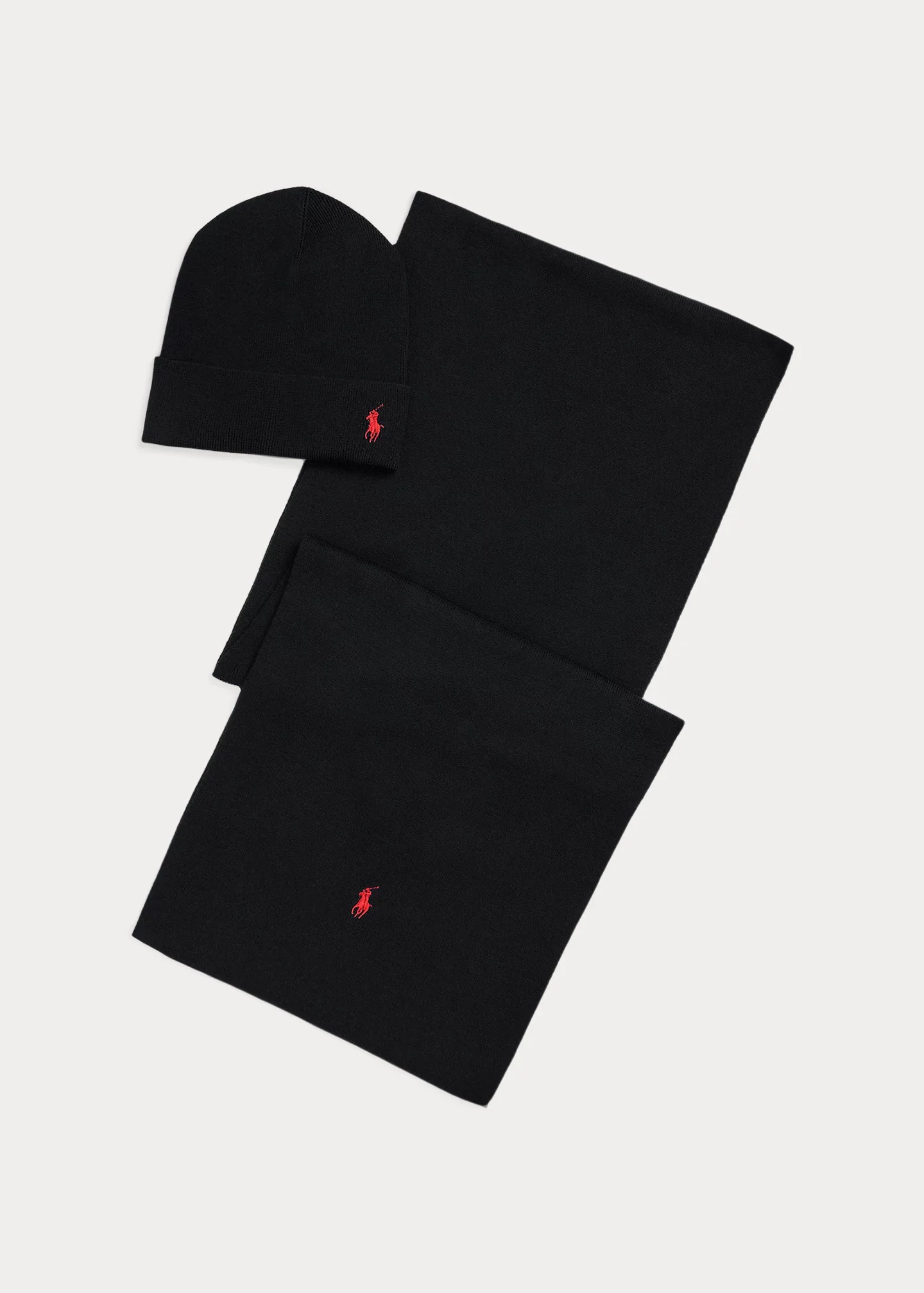 Rib-Knit Cotton Beanie & Scarf Gift Set - 1