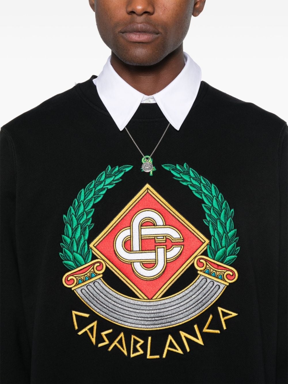 Casa Crest-embroidered sweatshirt - 5