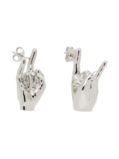 Y/Project Silver Mini Rock On Earrings outlook