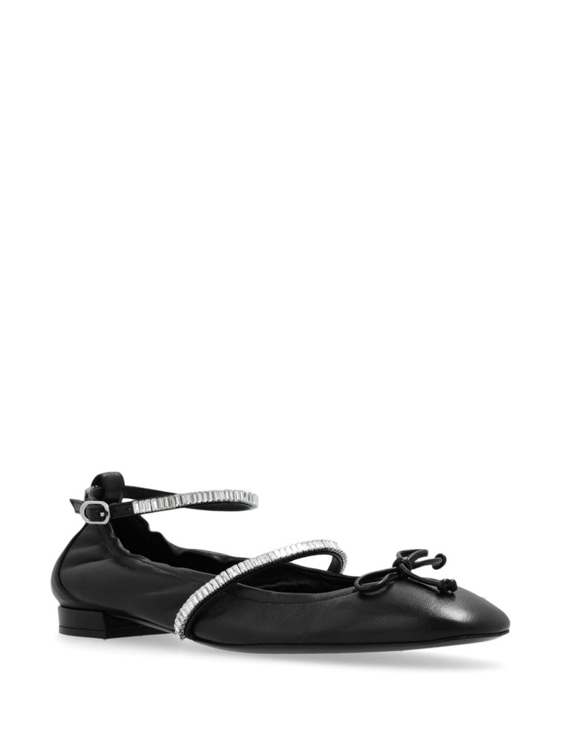 Stuart Weitzman Stefanie leather ballerina shoes outlook
