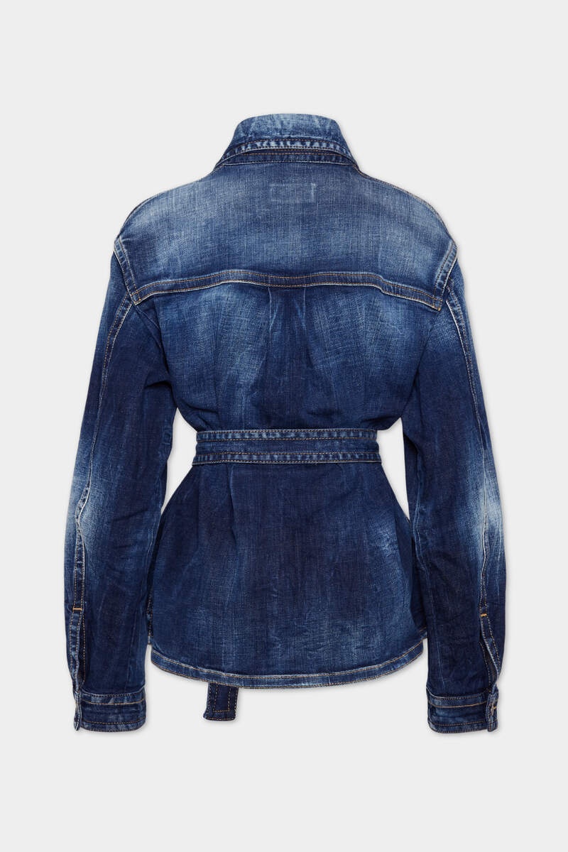 MEDIUM WASH 9 TO 5 JEANS SHIRT - 2