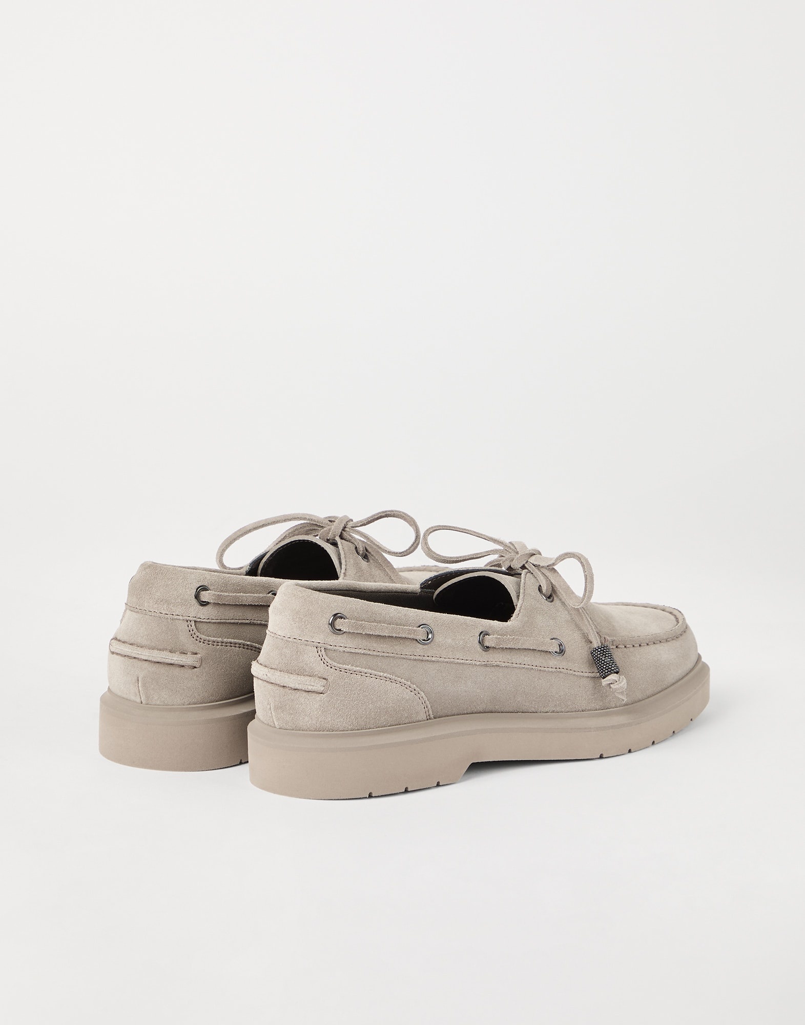 Suede sail penny loafers with shiny aglets - 2