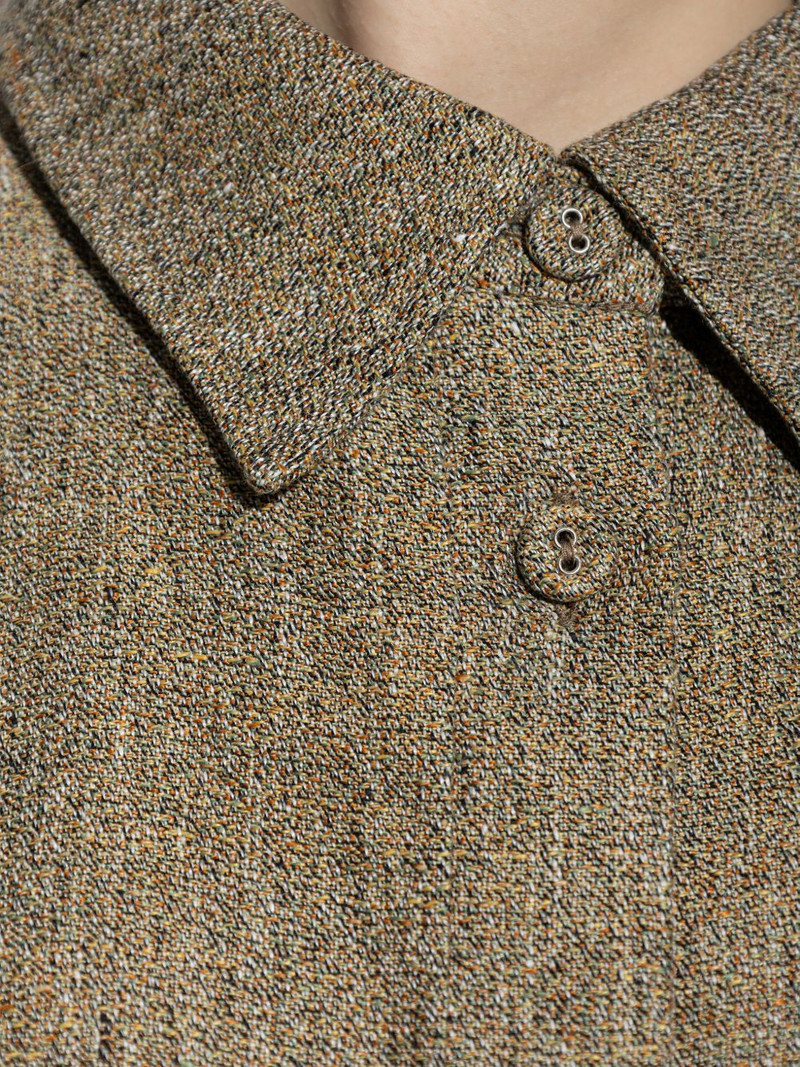 button-fastening linen shirt 5