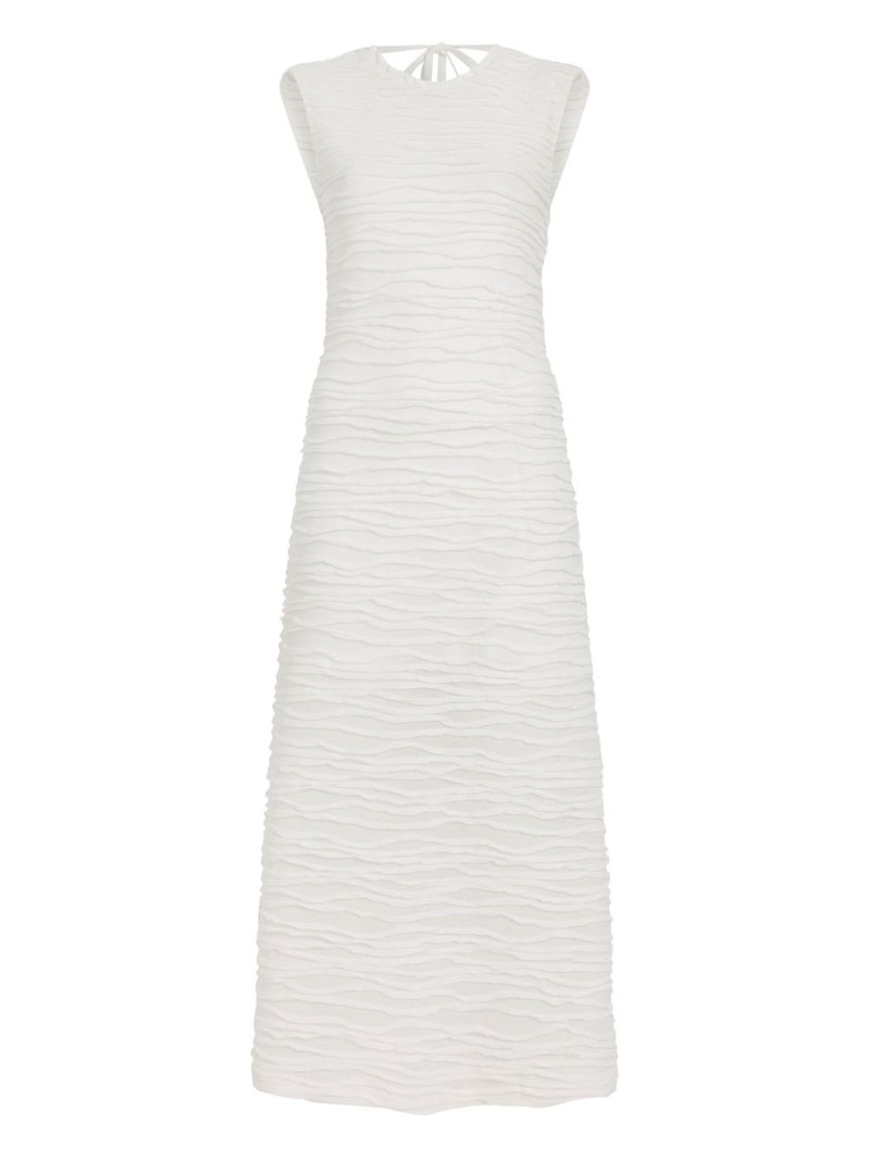 Laura textured sleeveless midi dress 1