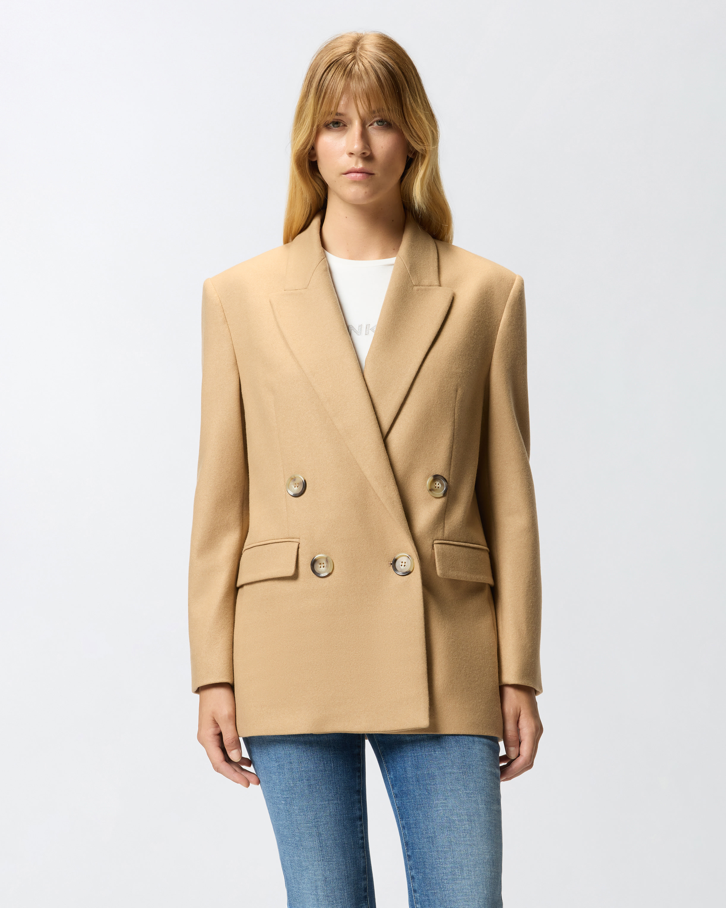 DOUBLE-BREASTED WOOL-BLEND JACKET - 2